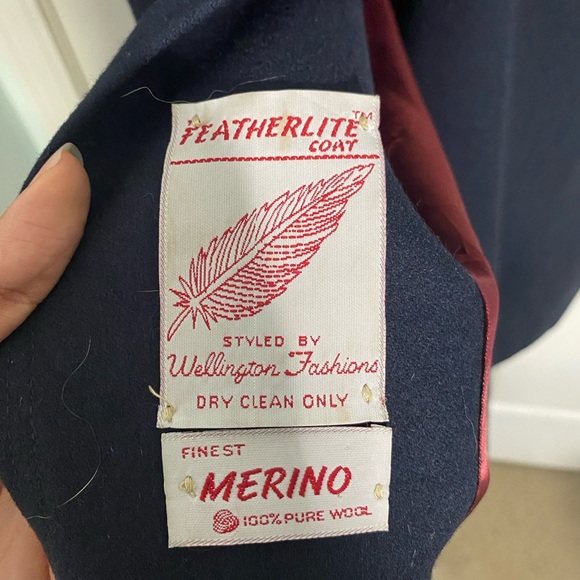 Double breasted Navy wool coat - Picture 4 of 12